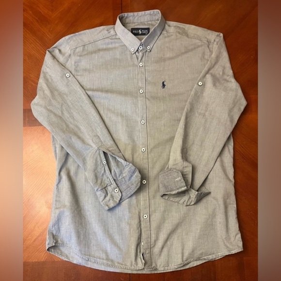 Ralph Lauren 4XL Gray Button Down Shirt Oxford - Picture 1 of 9
